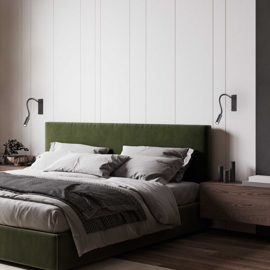 Ideal Lux - LED Гъвкав малка лампа IO LED/3W/230V CRI 90 черен