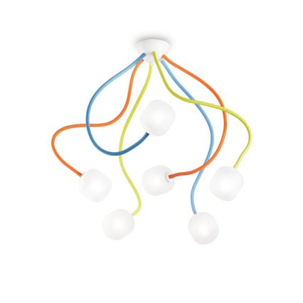 Ideal Lux - LED Гъвкав полилей за повърхностен монтаж OCTOPUS 6xG9/3W/230V цветен