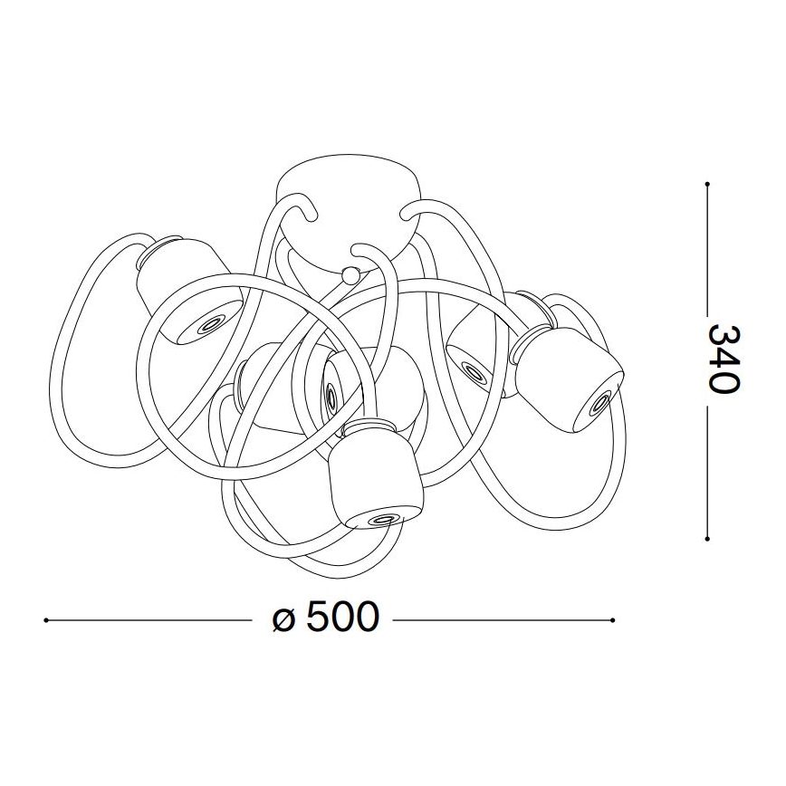 Ideal Lux - LED Гъвкав полилей за повърхностен монтаж OCTOPUS 6xG9/3W/230V цветен