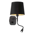 Ideal Lux - LED гъвкав стенен аплик NORDIK 1xE14/40W + LED/1,5W/230V