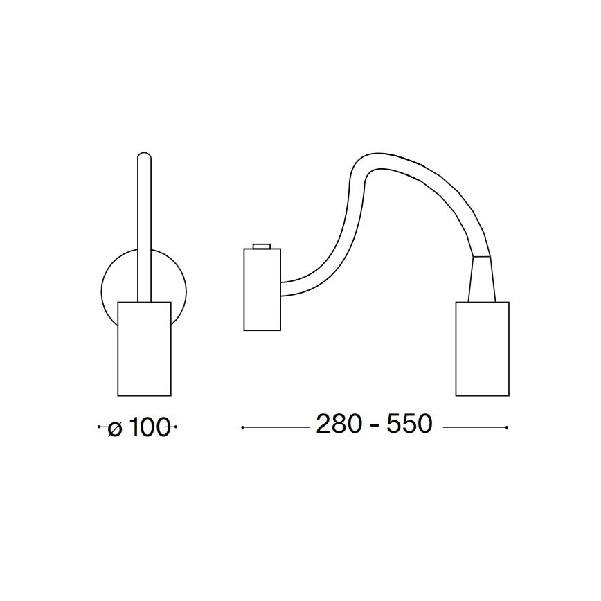 Ideal Lux - LED гъвкава лампа FOCUS LED/4W/230V CRI 90 черна