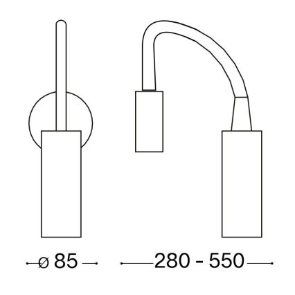 Ideal Lux - LED Гъвкава малка лампа FOCUS LED/3,5W/230V CRI 90 бял