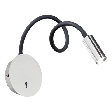 Ideal Lux - LED Гъвкава малка лампа FOCUS LED/3,5W/230V CRI 90 сив/лъскав хром