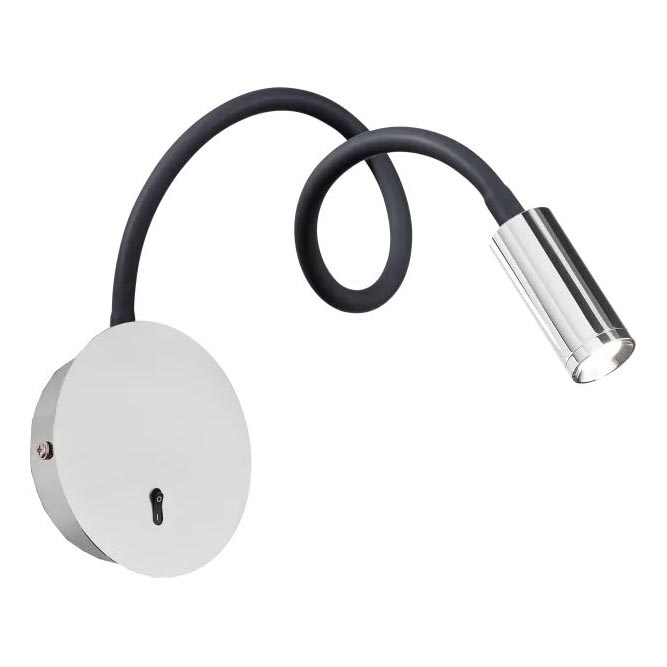 Ideal Lux - LED Гъвкава малка лампа FOCUS LED/3,5W/230V CRI 90 сив/лъскав хром