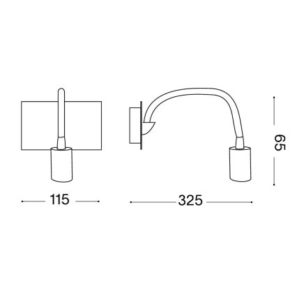 Ideal Lux - LED гъвкава настенна лампа DYNAMO LED/3,5W/230V CRI 90 бронзова