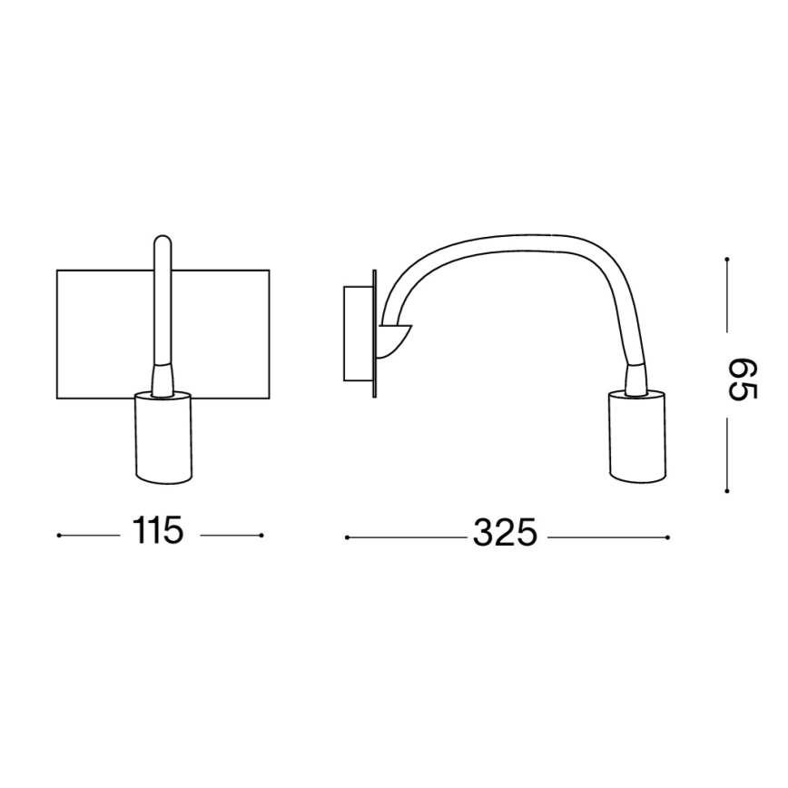 Ideal Lux - LED гъвкава настенна лампа DYNAMO LED/3,5W/230V CRI 90 бронзова