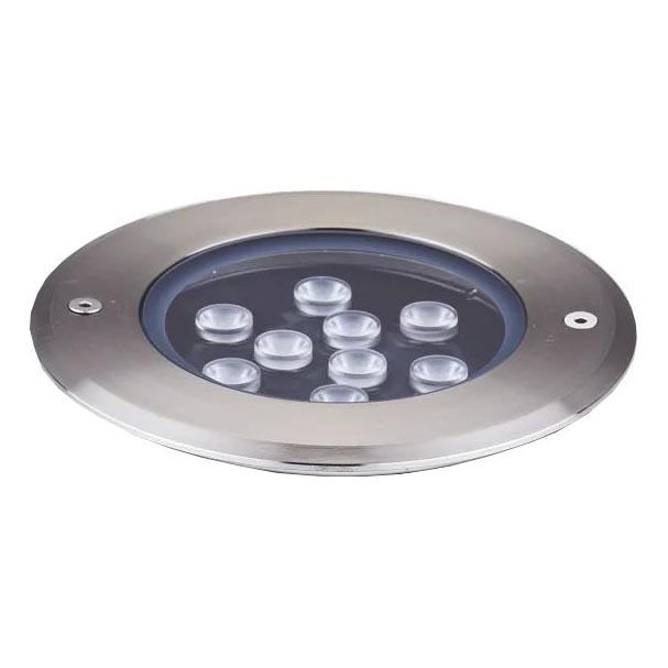 Ideal Lux - LED Лампа за алея FLOOR LED/12W/230V Ø 14 см CRI 90 IP67 лъскав хром