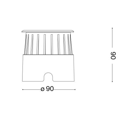 Ideal Lux - LED Лампа за алея FLOOR LED/3W/230V Ø 9 см CRI 90 IP67 лъскав хром