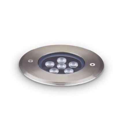 Ideal Lux - LED Лампа за алея FLOOR LED/6W/230V Ø 12 см CRI 90 IP67 лъскав хром