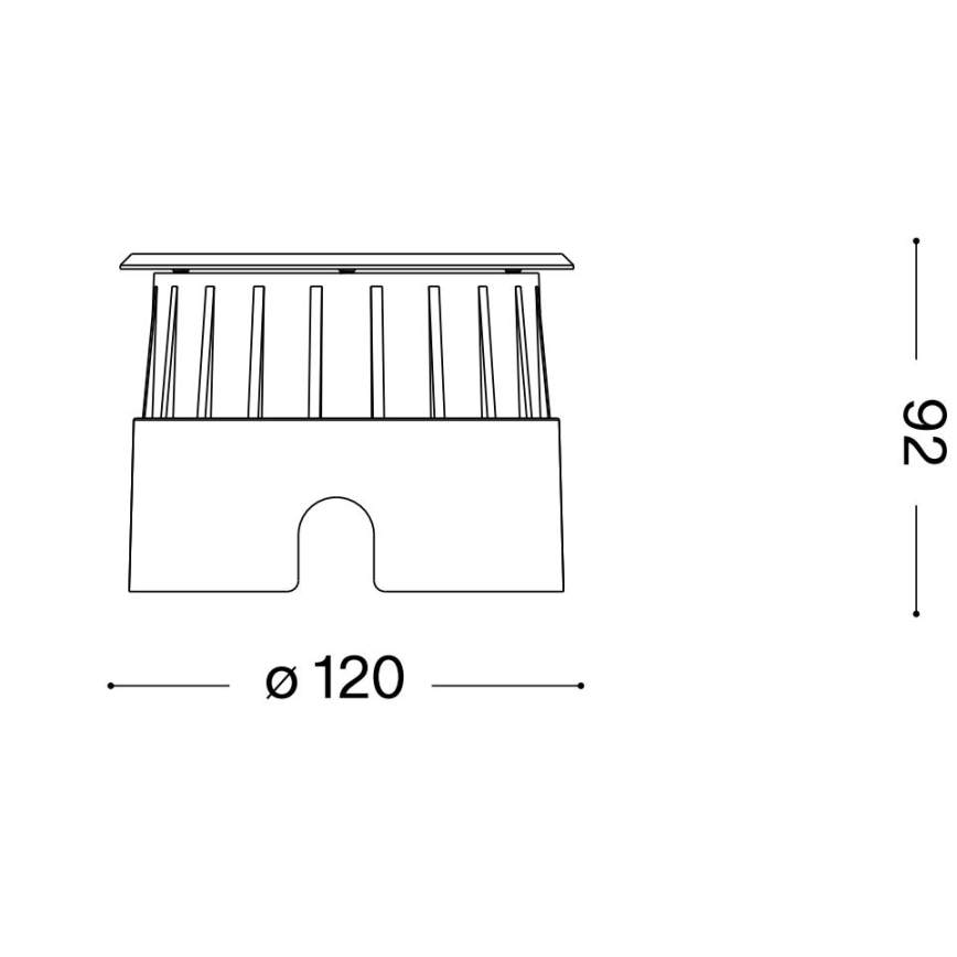 Ideal Lux - LED Лампа за алея FLOOR LED/6W/230V Ø 12 см CRI 90 IP67 лъскав хром