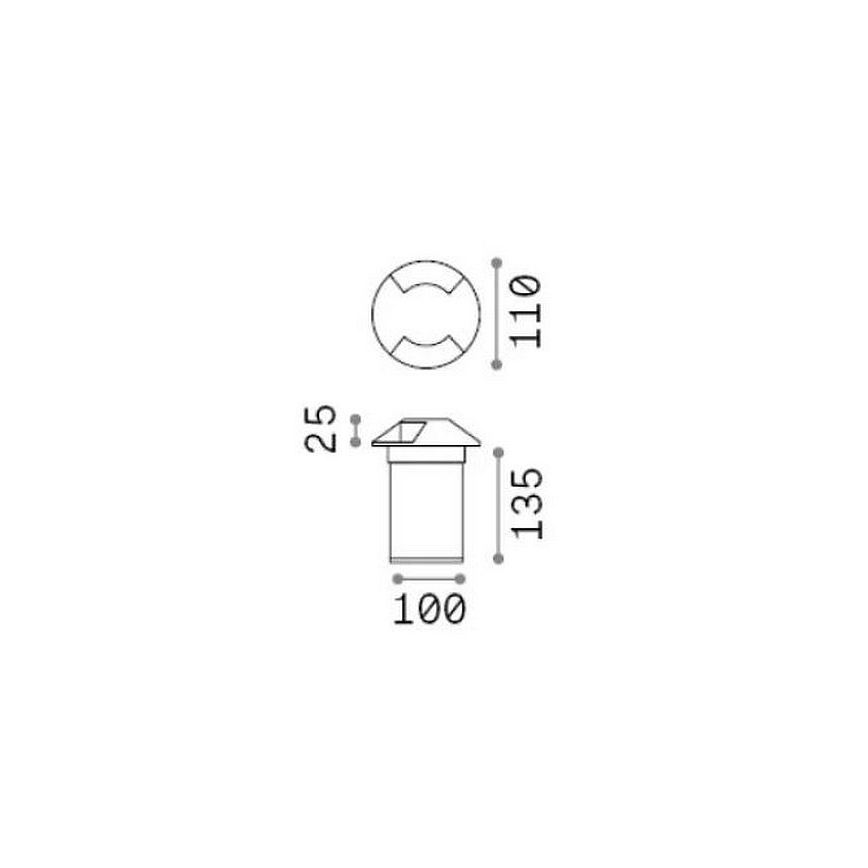 Ideal Lux - LED Лампа за алея ROCKET LED/3W/230V CRI 90 IP65 матов хром