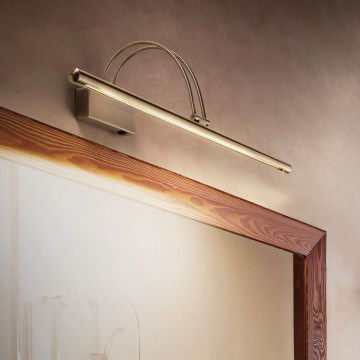 Ideal Lux - LED лампа за картини BOW LED/8W/230V 76 cm CRI 90 месинг