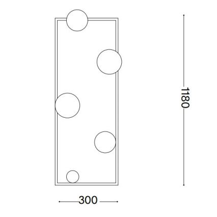Ideal Lux - LED Лампион ANGOLO 5xG9/3W/230V черен