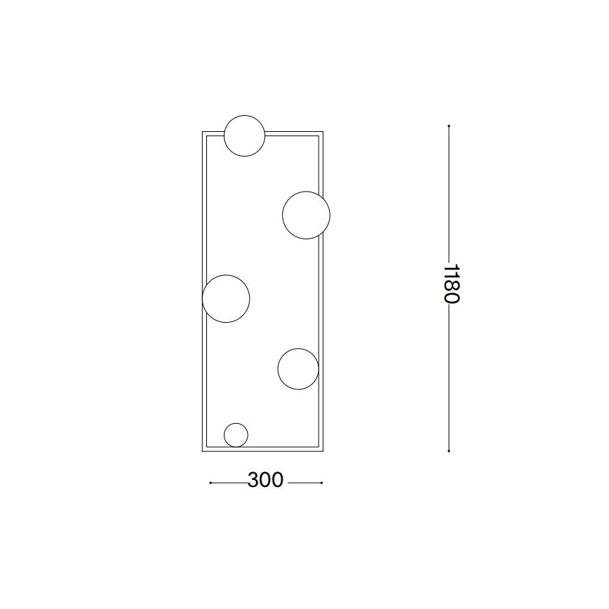 Ideal Lux - LED Лампион ANGOLO 5xG9/3W/230V черен