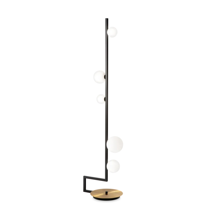 Ideal Lux - LED Лампион BIRDS 5xG9/3W/230V черен/златист