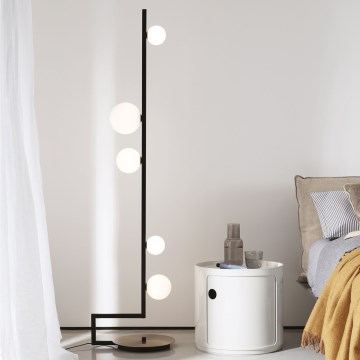 Ideal Lux - LED Лампион BIRDS 5xG9/3W/230V черен/златист