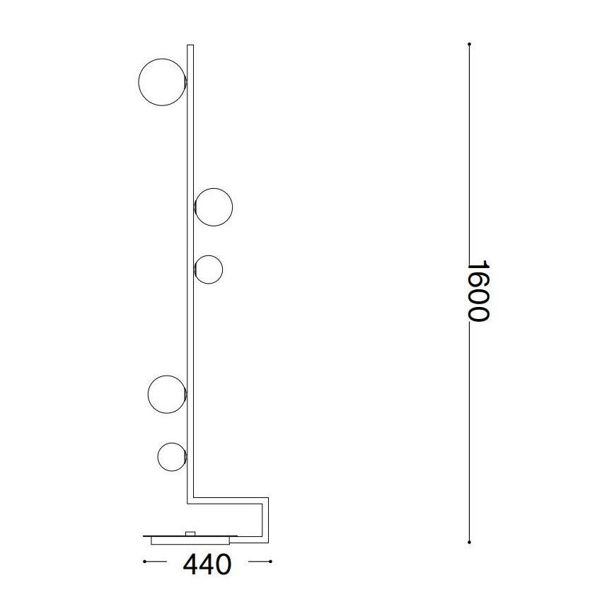 Ideal Lux - LED Лампион BIRDS 5xG9/3W/230V черен/златист