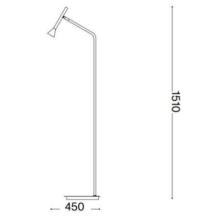 Ideal Lux - LED Лампион DIESIS LED/4,5W/230V CRI 95 черен