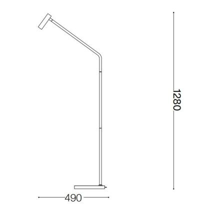 Ideal Lux - LED Лампион EASY LED/3,5W/230V CRI 90 черен