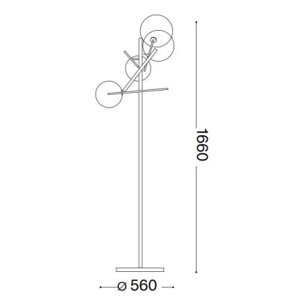 Ideal Lux - LED Лампион EQUINOXE 4xG4/2W/230V лъскав хром/прозрачен