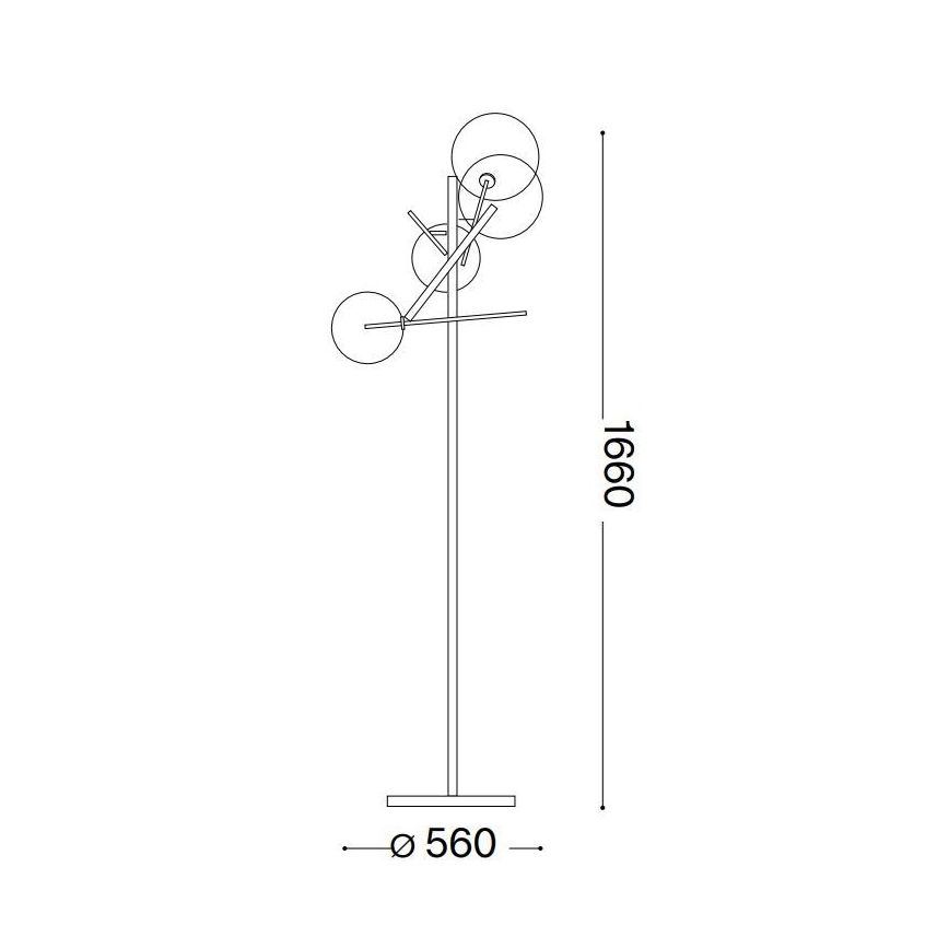 Ideal Lux - LED Лампион EQUINOXE 4xG4/2W/230V лъскав хром/прозрачен