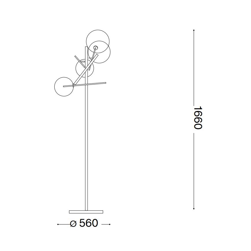 Ideal Lux - LED Лампион EQUINOXE 4xG4/2W/230V месинг/опушен