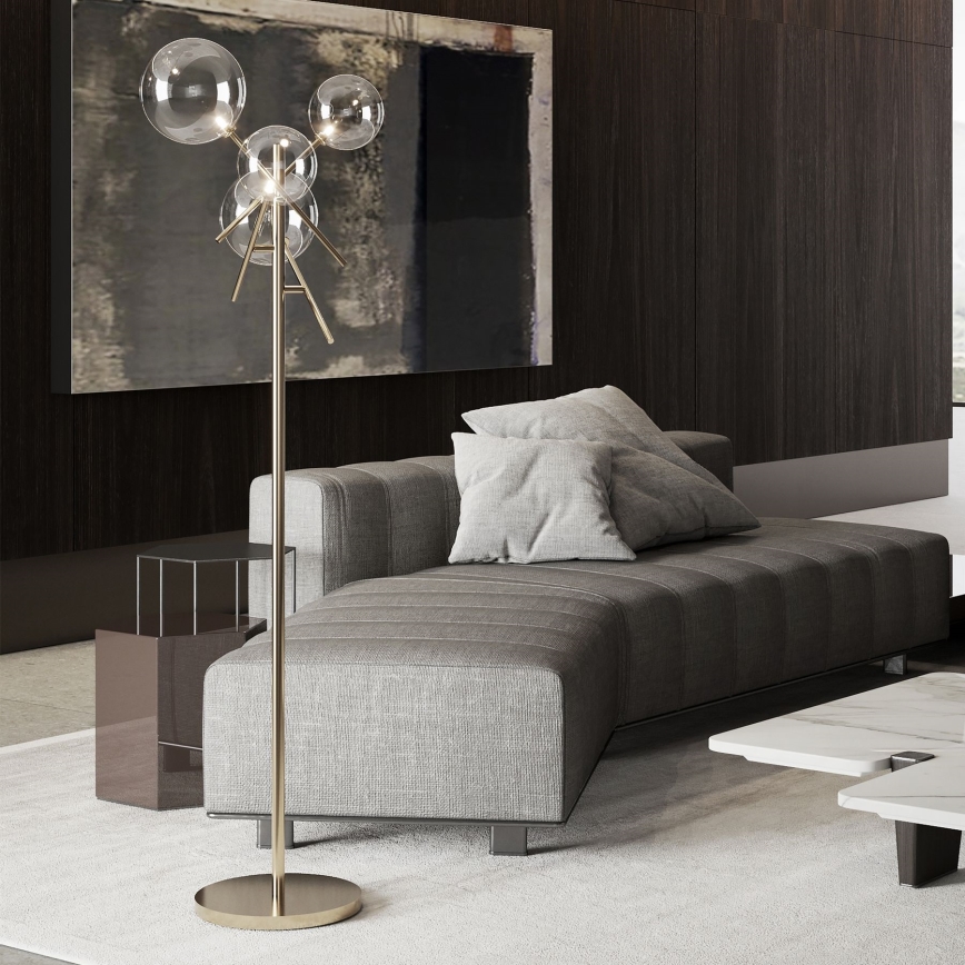 Ideal Lux - LED Лампион EQUINOXE 4xG4/2W/230V месинг/прозрачен