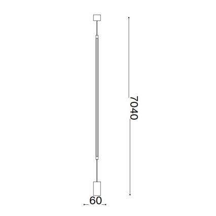 Ideal Lux - LED Лампион FILO LED/14W/230V 3000K CRI 90 черен