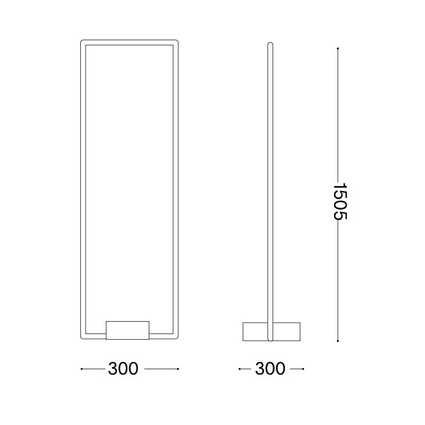 Ideal Lux - LED Лампион FRAME LED/30W/230V черен