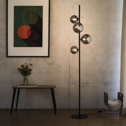 Ideal Lux - LED Лампион PERLAGE 4xG9/3W/230V черен/опушен