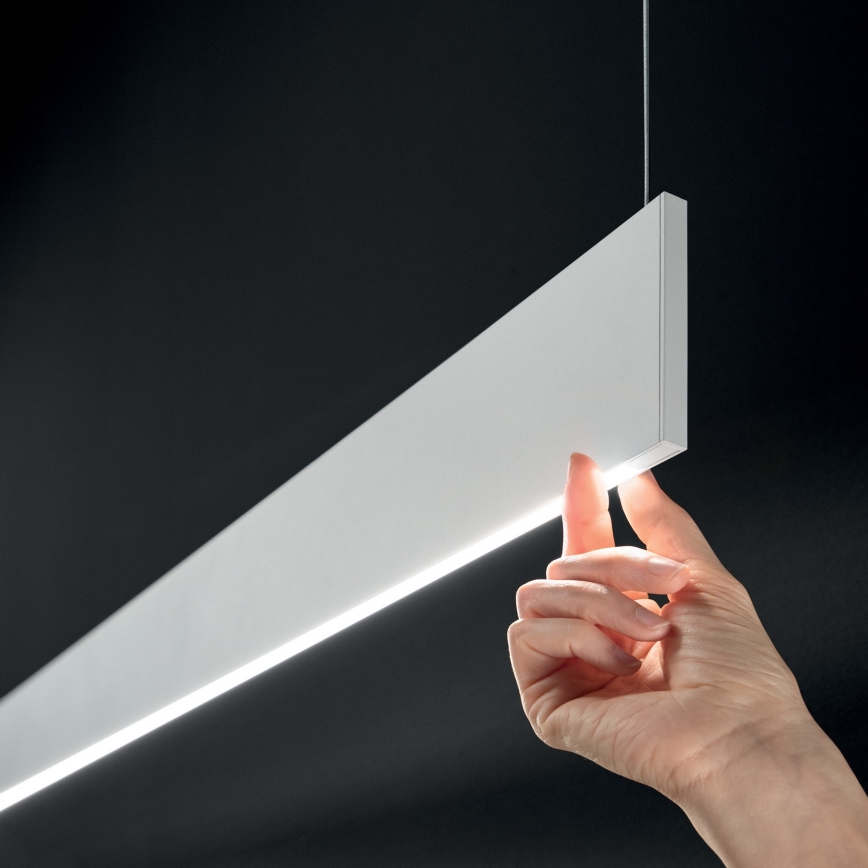 Ideal Lux - LED люстра на кабел STEEL LED/24W/230V 3000K CRI 90 120 cm бяла