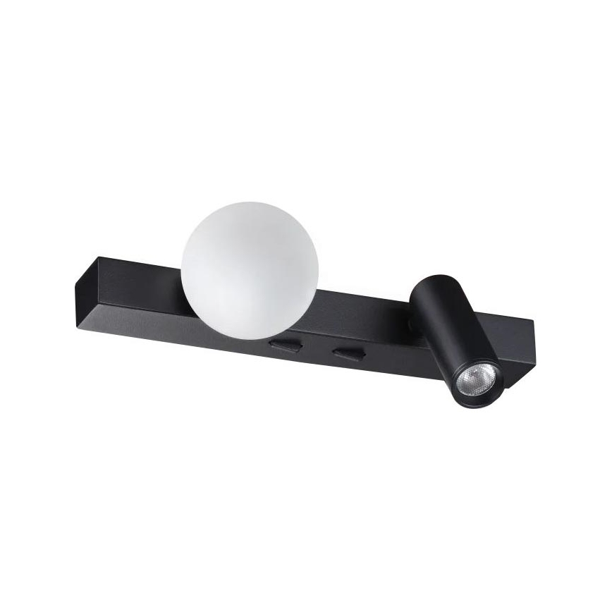 Ideal Lux - LED настенно осветително тяло BINOMIO 2xLED/3W/230V CRI 90 черно