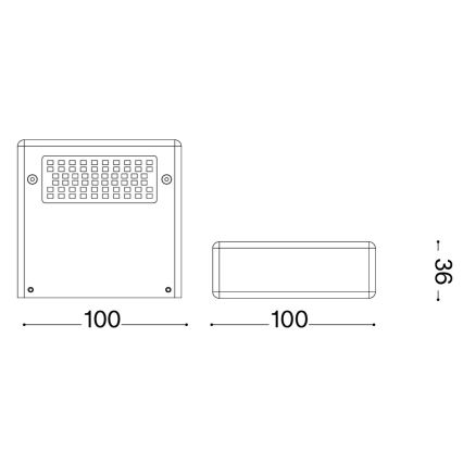 Ideal Lux - LED настенно осветително тяло TAB LED/24W/230V CRI 90 месинг