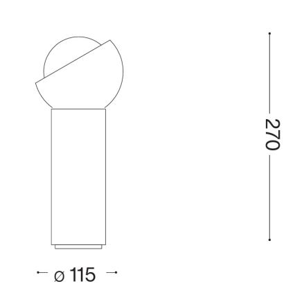 Ideal Lux - LED настолна лампа BLOOM 1xG9/3W/230V златиста/димно бежова
