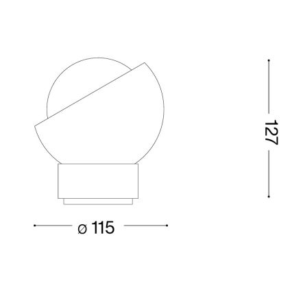 Ideal Lux - LED настолна лампа BLOOM 1xG9/3W/230V златиста/опушено бежово