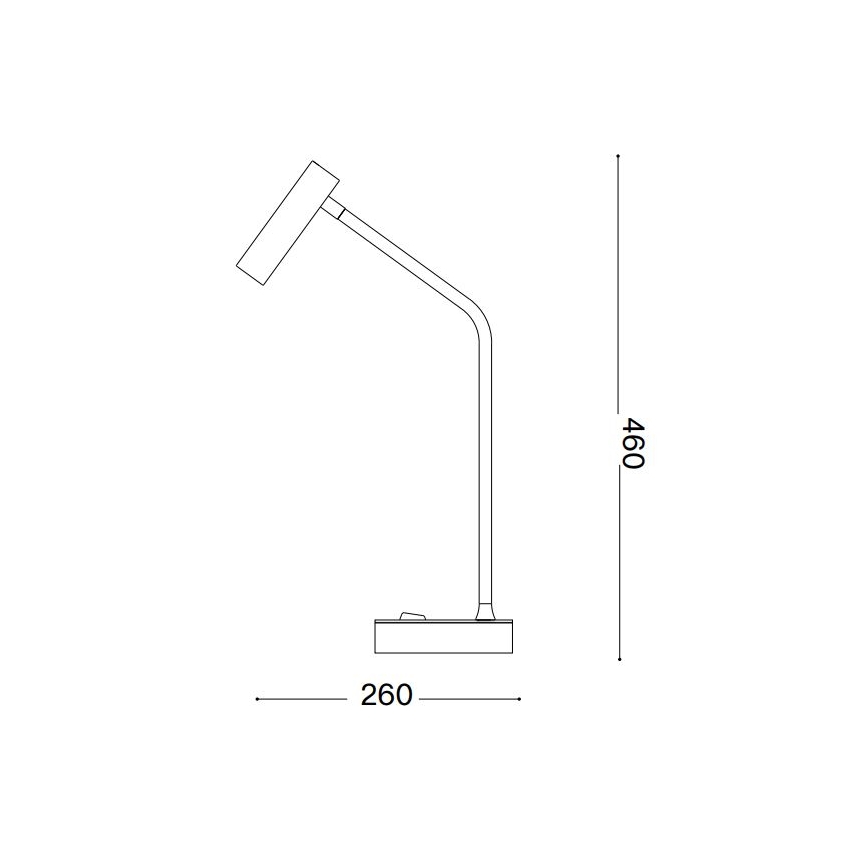 Ideal Lux - LED Настолна лампа EASY LED/3,5W/230V CRI 90 черен