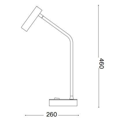 Ideal Lux - LED Настолна лампа EASY LED/3,5W/230V CRI 90 черен