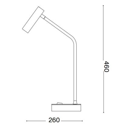 Ideal Lux - LED Настолна лампа EASY LED/3,5W/230V CRI 90 месинг