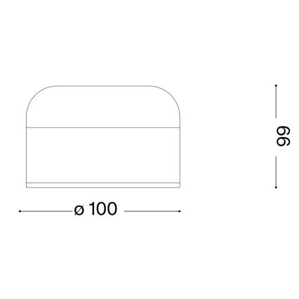 Ideal Lux - LED регулируема настолна лампа с докосване MIGNON LED/5W/5V 1500 mAh диаметър 10 см CRI 90 черна