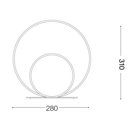 Ideal Lux - LED Настолна лампа OZ LED/22W/230V CRI 90 златист