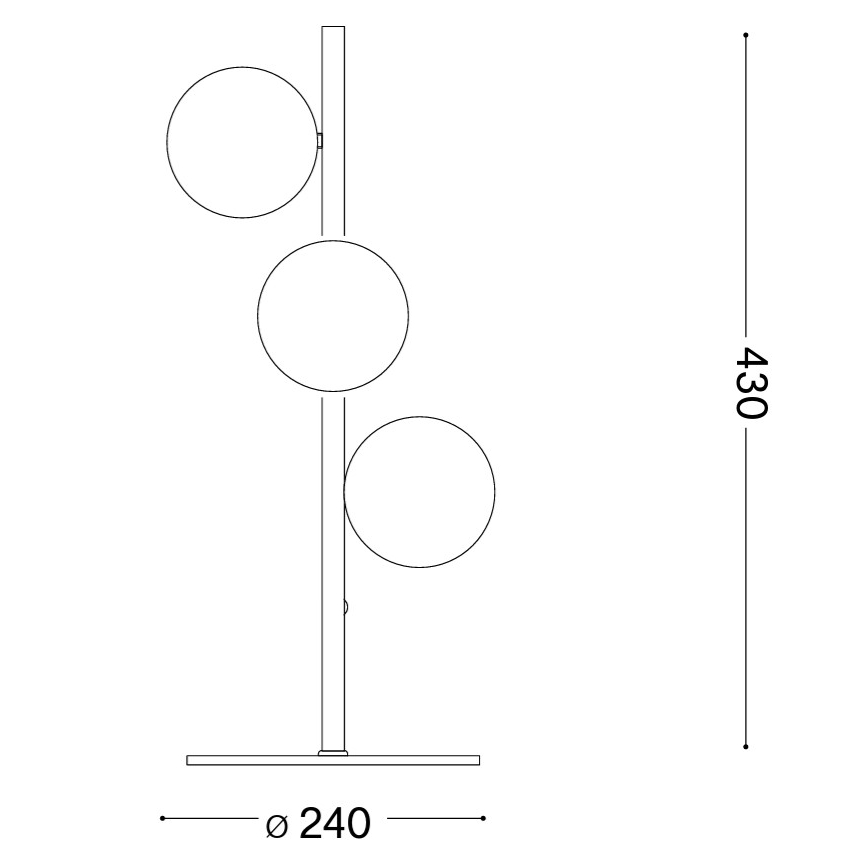 Ideal Lux - LED настолна лампа PERLAGE 3xG9/3W/230V златна/димно бежова
