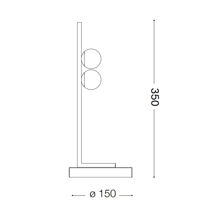 Ideal Lux - LED Настолна лампа PING PONG 2xLED/3W/230V CRI 90 черен