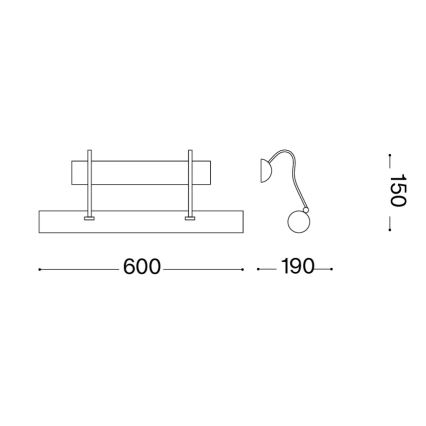 Ideal Lux - LED осветително тяло за картини 4xG9/3W/230V бронзово
