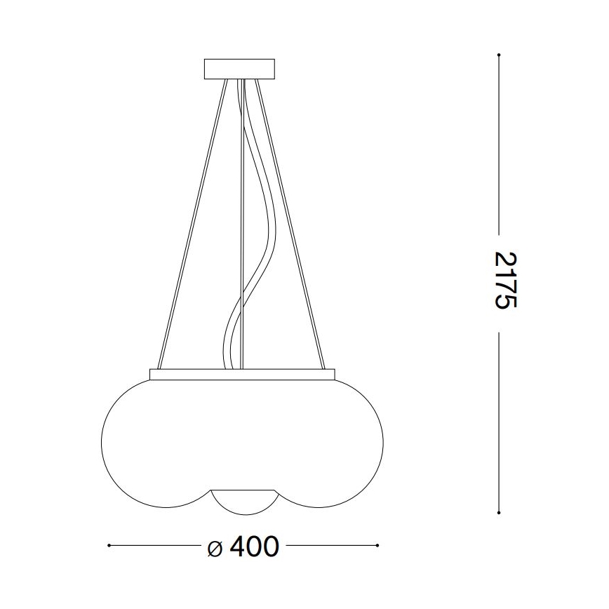 Ideal Lux - LED Пендел ARIZONA 3xGX53/9W/230V Ø 40 см бял