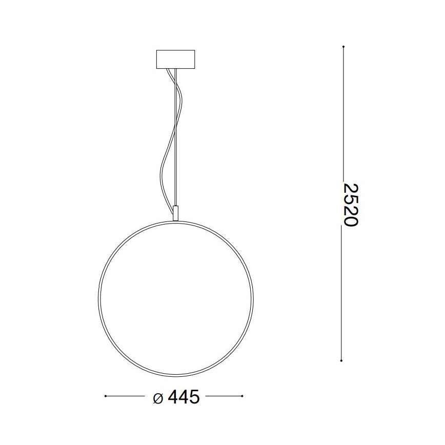Ideal Lux - LED Пендел CIRCUS LED/29W/230V Ø 44 см CRI 90 черен