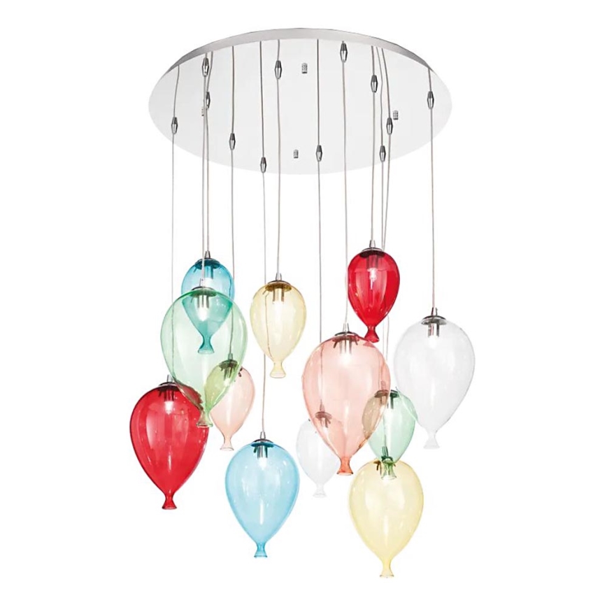 Ideal Lux - LED Пендел CLOWN 12xG9/3W/230V Ø 60 см цветен