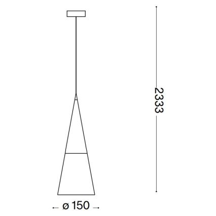 Ideal Lux - LED Пендел CONO 1xGU10/7W/230V Ø 15 см CRI 90 месинг