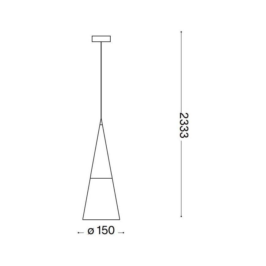 Ideal Lux - LED Пендел CONO 1xGU10/7W/230V Ø 15 см CRI 90 месинг