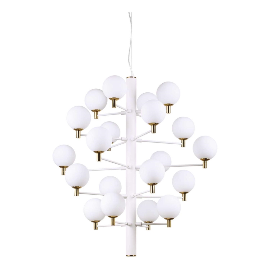 Ideal Lux - LED Пендел COPERNICO 20xG9/3W/230V Ø 86 см бял