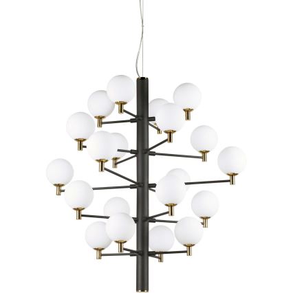 Ideal Lux - LED Пендел COPERNICO 20xG9/3W/230V Ø 86 см черен